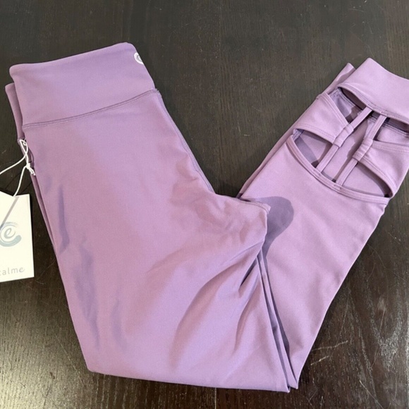 Johnny Was Calme High Rise Cutout Ankle Leggings Purple Size L - Picture 4 of 9